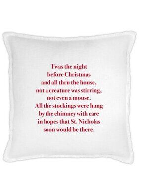 NWT, Twas the Night Before Christmas Euro PILLOWCASE